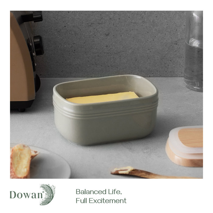 DOWAN Porcelain Butter Dish Wayfair